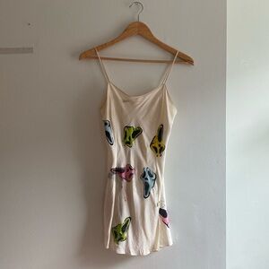 Ghostface airbrush slip dress Y2K